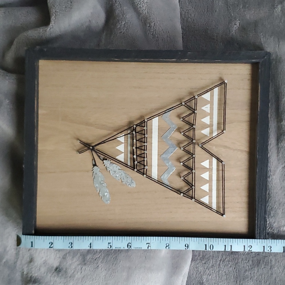 Teepee Picture Wood Metal Yarn - Picture 2 of 3